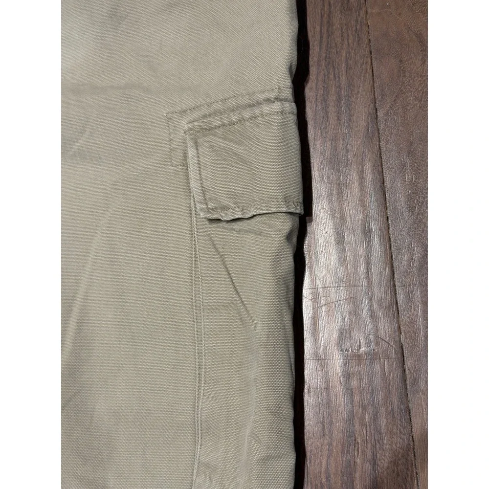 Nautica Explorer Mens Loose Fit Cargo Pants Tan Khaki Cotton Canvas 34x30
